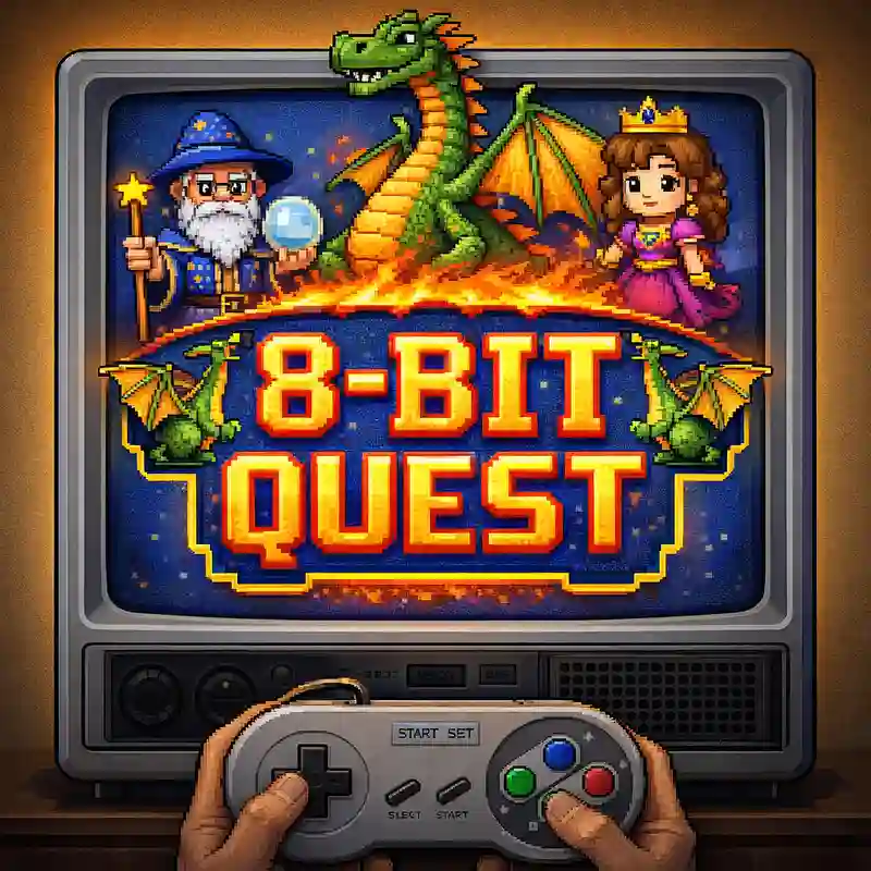8-Bit Quest Slot Game Interface